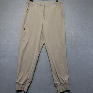 Eddie Bauer Womens Tan Ripstop Cargo Jogger Pants Size L Hiking Outdoor Utility
